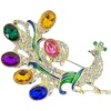 image:imageStunning Rhinestone Peacock Brooch Pin for Women Crystal Bird Lapel Pin for Blazer Jacket HatMulticolor