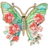 image:imageVintage Enamel Butterfly Floral Brooch for Women Colorful Crystal Rhinestone Flower Butterfly Pin Retro Art Deco Brooch for Clothing Bags Wedding Party Jewelry GiftRed