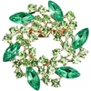 image:imageVintage Rhinestone Flower Brooch Pins for Women Large Crystal Sunflower Brooch Statement Sparkly Brooch Pin for Wedding Party Dress Coat Scarf Jewelry GiftGreen C