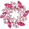 image:imageVintage Rhinestone Flower Brooch Pins for Women Large Crystal Sunflower Brooch Statement Sparkly Brooch Pin for Wedding Party Dress Coat Scarf Jewelry GiftPink C