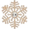 image:imageYowivon Christmas Brooch Pins for Women Fashion Crystal Rhinestone Sparkling Vintage Christmas Holiday Acessories Jewelry Pin Gift for Her Christmas Tree Wreath Snowflake Angel Candy CaneSnowflake