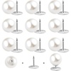 image:imageZLMCUJE 10 Sets Pearl Buttons No Sew Buttons Pearl Brooch Pins Fixed Pins No Tool Removable Reusable for Shirt Blouse Dress Sweater Shawlfor Women 10mm10mm039inch