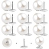 image:imageZLMCUJE 10 Sets Pearl Buttons No Sew Buttons Pearl Brooch Pins Fixed Pins No Tool Removable Reusable for Shirt Blouse Dress Sweater Shawlfor Women 10mm14mm055inch