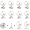 image:imageZLMCUJE 10 Sets Pearl Buttons No Sew Buttons Pearl Brooch Pins Fixed Pins No Tool Removable Reusable for Shirt Blouse Dress Sweater Shawlfor Women 10mm12mm047inch