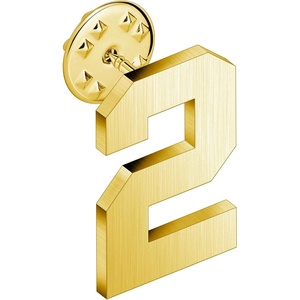 image:imageAMITER Personalized 0100 Number Lapel Pins 18K Gold Brooch Pin Tie Tacks for Suits Neckties Hats Men amp Women2