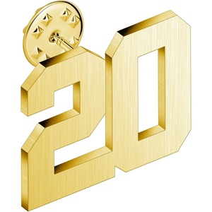 image:imageAMITER Personalized 0100 Number Lapel Pins 18K Gold Brooch Pin Tie Tacks for Suits Neckties Hats Men amp Women20