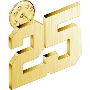 image:imageAMITER Personalized 0100 Number Lapel Pins 18K Gold Brooch Pin Tie Tacks for Suits Neckties Hats Men amp Women25