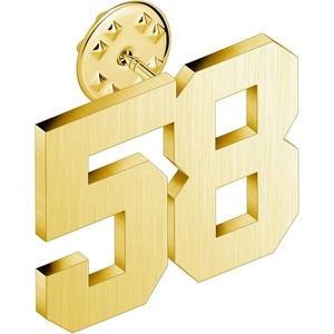 image:imageAMITER Personalized 0100 Number Lapel Pins 18K Gold Brooch Pin Tie Tacks for Suits Neckties Hats Men amp Women58
