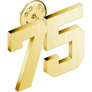 image:imageAMITER Personalized 0100 Number Lapel Pins 18K Gold Brooch Pin Tie Tacks for Suits Neckties Hats Men amp Women75