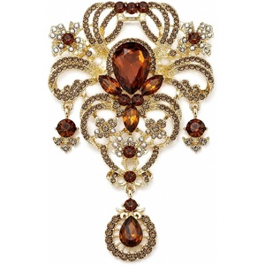image:imageBlack Large Flower Shape Brooches Elegant Accessory for Clothing and Bags Versatile Wear for Various Occasions Classic Black Color Design Secure Pin ClosureBrown