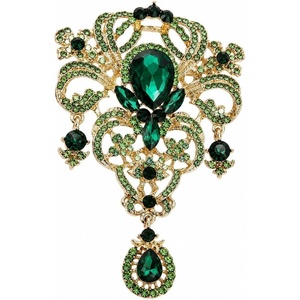 image:imageBlack Large Flower Shape Brooches Elegant Accessory for Clothing and Bags Versatile Wear for Various Occasions Classic Black Color Design Secure Pin ClosureGreen