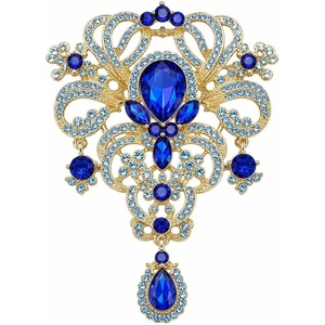 image:imageBlack Large Flower Shape Brooches Elegant Accessory for Clothing and Bags Versatile Wear for Various Occasions Classic Black Color Design Secure Pin ClosureBlue