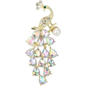image:imageBrooch Pin for Women Rhinestone Peacock Crystal Delicate Animal Brooch Lapel Pins Girls Fashion Jewelry Gift for Christmas Brooch Birthday Jewelry Giftpeacock