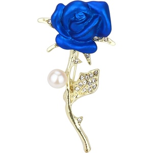image:imageBrooch Pin for Women Rhinestone Peacock Crystal Delicate Animal Brooch Lapel Pins Girls Fashion Jewelry Gift for Christmas Brooch Birthday Jewelry GiftBlue Rose