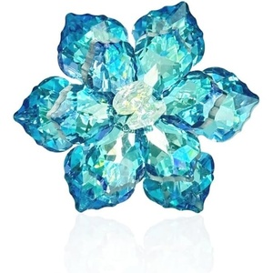image:imageCrystal Flower Brooch Pin for Women Dress Suit Bag Hat Broochs Pins Christmas Brooch Pin Wedding Party Birthday Dance Jewelry AccessoriesBlue Flower Brooch Pin Blue1