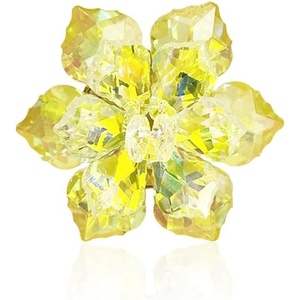 image:imageCrystal Flower Brooch Pin for Women Dress Suit Bag Hat Broochs Pins Christmas Brooch Pin Wedding Party Birthday Dance Jewelry AccessoriesYellow Flower Brooch Pin