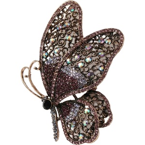 image:imageCrystal Rhinestone Butterfly BroochElegant Butterfly Lapel PinsFashion Exquisite Crystal Animal Shape Brooches Lapel PinsDress Accessories Jewelry Gift for Women Daily DecorationPurple