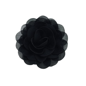 image:imageDainty Chiffon Fabric Flower Small Brooch for Women Elegant 3D Rose Floral Hair Clip Lapel Pins for Dresses Suit Holiday Party Dance Banquet Clothing Accessory Jewelry 85mm Teal BlueBlack