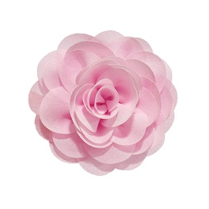 image:imageDainty Chiffon Fabric Flower Small Brooch for Women Elegant 3D Rose Floral Hair Clip Lapel Pins for Dresses Suit Holiday Party Dance Banquet Clothing Accessory Jewelry 85mm Teal BlueLight Pink