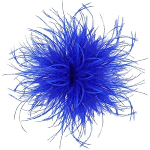 image:imageElegant Extra Large Feather Flower Brooch Pin for Women Men Fashion Oversized Floral Lapel Pins Shawl Dress Suit Suit Ceremony Clothes Accessories Dance Banquet Wedding Party Jewelry 300mmDark Blue