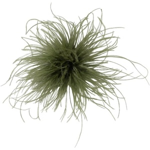 image:imageElegant Extra Large Feather Flower Brooch Pin for Women Men Fashion Oversized Floral Lapel Pins Shawl Dress Suit Suit Ceremony Clothes Accessories Dance Banquet Wedding Party Jewelry 300mmArmy Green