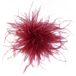 image:imageElegant Extra Large Feather Flower Brooch Pin for Women Men Fashion Oversized Floral Lapel Pins Shawl Dress Suit Suit Ceremony Clothes Accessories Dance Banquet Wedding Party Jewelry 300mmWine Red