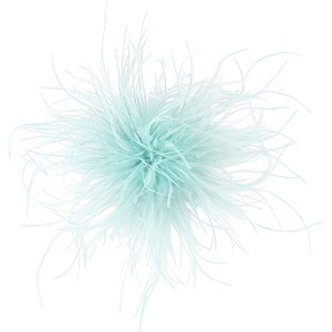 image:imageElegant Extra Large Feather Flower Brooch Pin for Women Men Fashion Oversized Floral Lapel Pins Shawl Dress Suit Suit Ceremony Clothes Accessories Dance Banquet Wedding Party Jewelry 300mmMint Blue