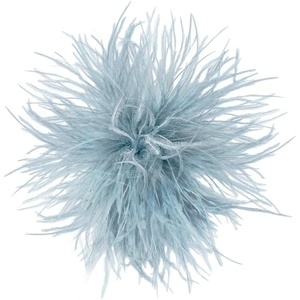 image:imageElegant Extra Large Feather Flower Brooch Pin for Women Men Fashion Oversized Floral Lapel Pins Shawl Dress Suit Suit Ceremony Clothes Accessories Dance Banquet Wedding Party Jewelry 300mmLake Blue
