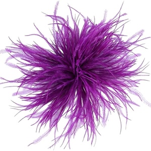 image:imageElegant Extra Large Feather Flower Brooch Pin for Women Men Fashion Oversized Floral Lapel Pins Shawl Dress Suit Suit Ceremony Clothes Accessories Dance Banquet Wedding Party Jewelry 300mmMagenta Purple