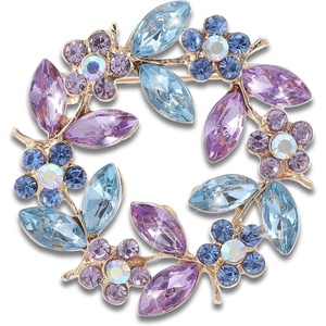image:imageFlower Brooches for WomenBrooch Pins for WomenFashionable and Exquisite Rhinestone Vintage Broochefor Woman Flower Brooches Pin Suitable for Ladies and Girls Coats Weddings Parties