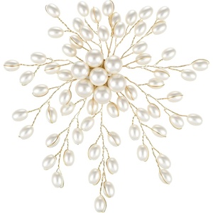 image:imageLarge Pearl Brooches for Women White Flower Pearl Brooch Pin Snowflake Design Vintage Sparkling Brooch for Wedding Party Lightweight 3x236 inch Faux Pearls Jewelry Gift
