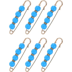 image:imageMECCANIXITY Pearl Brooch Pins Decorative Sweater Safety Pin BroochBright Blue