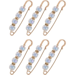 image:imageMECCANIXITY Pearl Brooch Pins Decorative Sweater Safety Pin BroochColor Blue