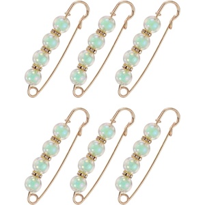 image:imageMECCANIXITY Pearl Brooch Pins Decorative Sweater Safety Pin BroochColor Green