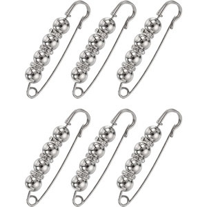 image:imageMECCANIXITY Pearl Brooch Pins Decorative Sweater Safety Pin BroochSilver