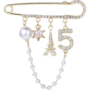 image:imageNumber 5 Lapel Brooches and Pins Designer Brooches for Women Vintage Gold Pins and Brooch Imitating Pearl Rhinestone Brooch Pin Fashion Lapel Pin for Wedding Banquet Jewelry GiftNumber 5