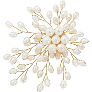 image:imagePearl Brooch for Women Large White Flower Blooming Brooch Pins Statement Pearls Floral Brooches Pins Decoration for Wedding Party Jewelry Accessories 1PC