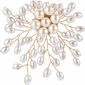 image:imagePearl Flower Brooch Pin Floral Flower Pearl Brooch Pins for Women Dress