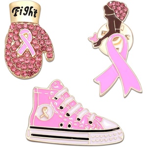 image:imagePink Ribbon Pin Breast Cancer Gifts for Women Girls Breast Cancer Awareness Lapel Pins Hope Love Fight Hope Official Ribbon Pins Breast Cancer Brooch3PcsA