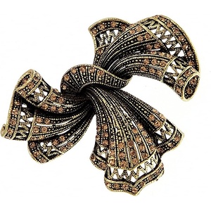 image:imageRhinestone Black Flower Brooches Women Vintage Antique Silver Brooch Pin Elegant Exquisite BrochesBowchampange