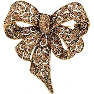 image:imageRhinestone Black Flower Brooches Women Vintage Antique Silver Brooch Pin Elegant Exquisite BrochesBowknitchampange