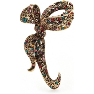 image:imageRhinestone Black Flower Brooches Women Vintage Antique Silver Brooch Pin Elegant Exquisite BrochesBowknitstyle06