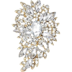 image:imageRhinestone Flower Brooch Pin for Women Sparkly Crystal for Wedding BridalGold