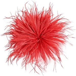 image:imageTHARAHT Feather Flower Brooch Pin 150mm Elegant Floral Lapel Pin for Women Men Suit Dress Shawl Accessory for Wedding Party Banquet Dance Banquet Fashion Jewelry Clothes AccessoriesRed