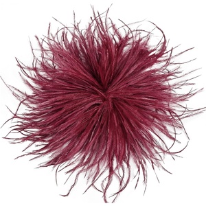 image:imageTHARAHT Feather Flower Brooch Pin 150mm Elegant Floral Lapel Pin for Women Men Suit Dress Shawl Accessory for Wedding Party Banquet Dance Banquet Fashion Jewelry Clothes AccessoriesWine Red