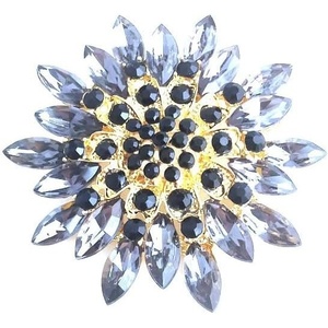 image:imageVintage Crystal Rhinestone Flowershaped Sunflower Brooch Pin AccessoriesA grey