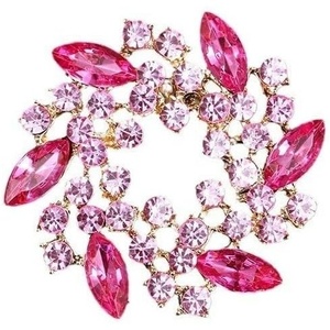 image:imageVintage Crystal Rhinestone Flowershaped Sunflower Brooch Pin AccessoriesB pink