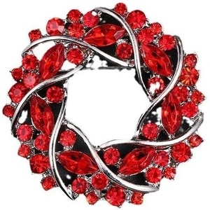 image:imageVintage Crystal Rhinestone Flowershaped Sunflower Brooch Pin AccessoriesC red