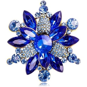 image:imageVintage Crystal Rhinestone Flowershaped Sunflower Brooch Pin Accessoriesblue