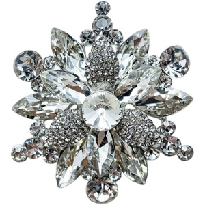 image:imageVintage Crystal Rhinestone Flowershaped Sunflower Brooch Pin Accessorieswhite